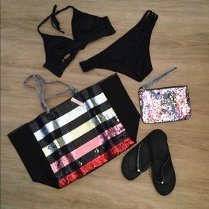 Victoria's secret tote and clutch
